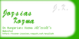 jozsias kozma business card